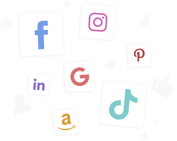 Different social media logos