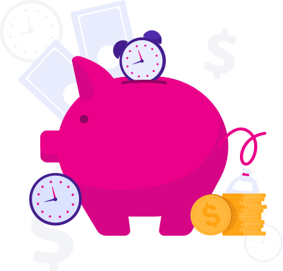 Savings pig illustration